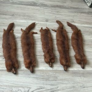 mink fur real collar lot for 5